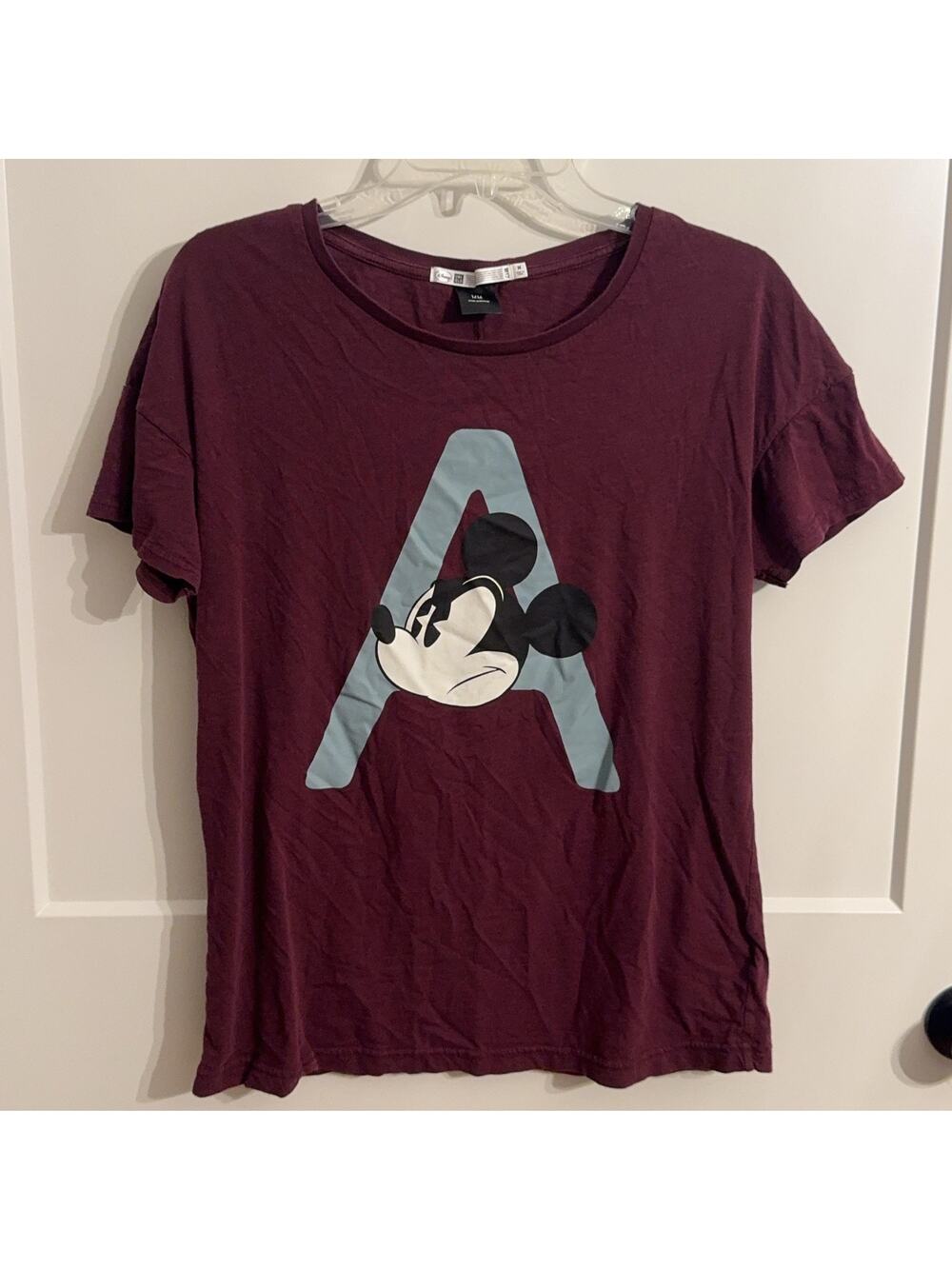 Uniqlo Undercover T Shirt Sz M Maroon Mickey Mouse A Graphic Disney Tee Top